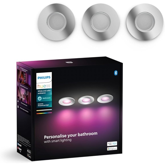 Philips HUE  8720169321014 LED spotlámpa készlet Xamento  | 3x4,2W GU10 | 3x350lm | 2000-6500K+RGBK