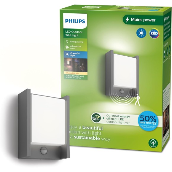 Philips 8720169263833 LED kültéri fali lámpa Arbour | 3,8W integrált LED forrás | 800lm | 2700K