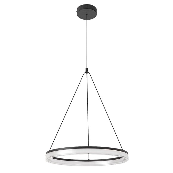Rabalux 72478 LED mennyezeti függőlámpa Seraphiel | 24W integrált LED forrás | 1610lm | 3000-6500K | távirányítás | fényerőszabályzó | a kábelen | fekete