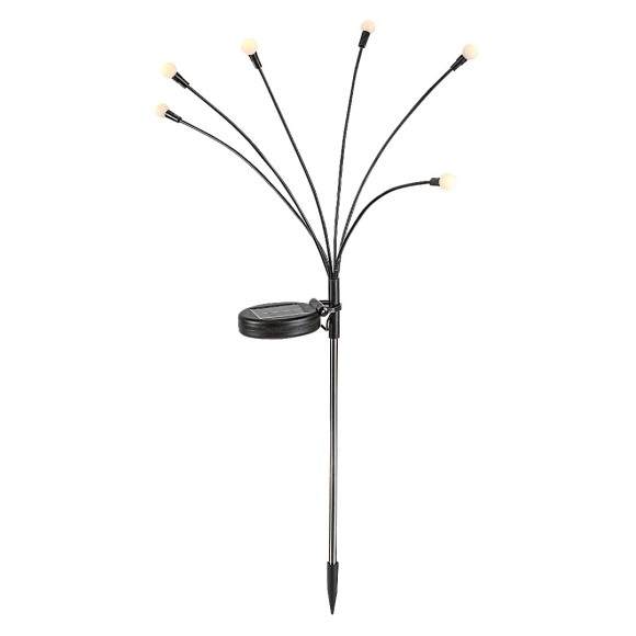 Rabalux 77043 LED napelemes kültéri fali lámpa Tavira | 0,1W integrált LED forrás | 3lm | 3000K | fekete
