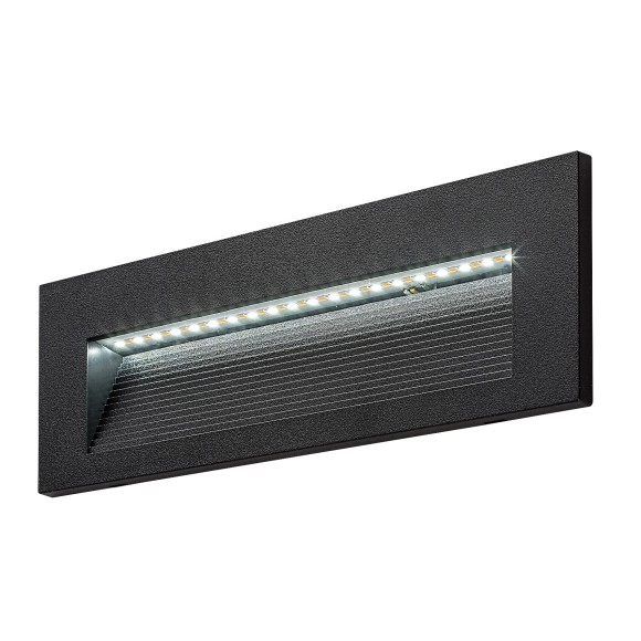Rabalux 77190 LED kültéri fali lámpa Kavala | 6W integrált LED forrás | 250lm | 3000/4000/6000K | fekete