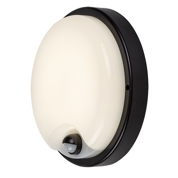 Rabalux 77213 LED kültéri fali lámpa Lonato | 18W integrált LED forrás | 1730lm | 4000K | mozgásérzékelő | fekete