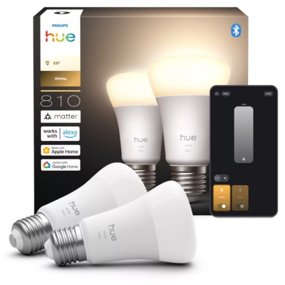 Philips Hue  8721103072566 LED izzókészlet | 7W E27 | 806lm | 2700K | fényerőszabályzó | fehér