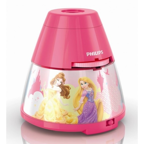 LED gyermek projektor Philips PRINCESS 1x0,01W/3x0,03W - rózsaszín