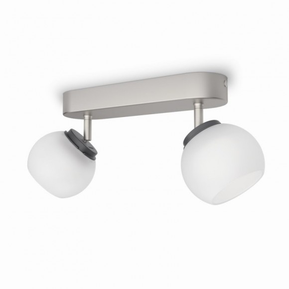 Philips 53322/17/16 LED mennyezeti spotlámpa Balla 2x4W | 660lm | 2700K - ezüst, fehér