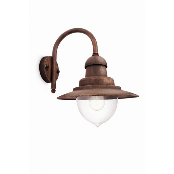 Philips 01652/06/PN kültéri fali lámpa Raindrop 1x60W | E27 | IP44 - bronz