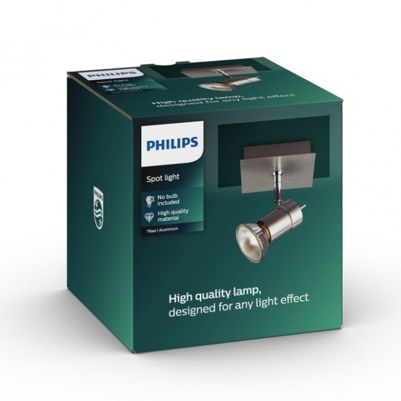 Philips 55080/48/PN mennyezetre szerelhető spotlámpa Titan 1x50W | GU10 - alumínium