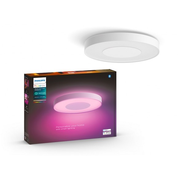 Philips Hue 41168/31/P9 LED fürdőszobai mennyezeti lámpa Xamento L 1x52,5W | 3700lm | 2200-6500K | RGB - szabályozható, Bluetooth, White and Color Ambiance, fehér