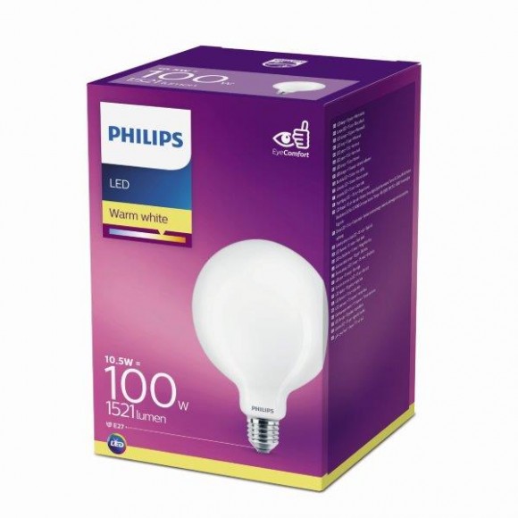 Philips 8718699665142 LED izzó Classic 1x10,5W|E27|2700K - EYECOMFORT