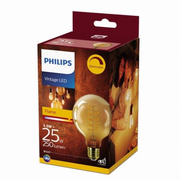 Philips 8718699676070 LED izzó Classic Vintage 1x5,5W|E27|2000K