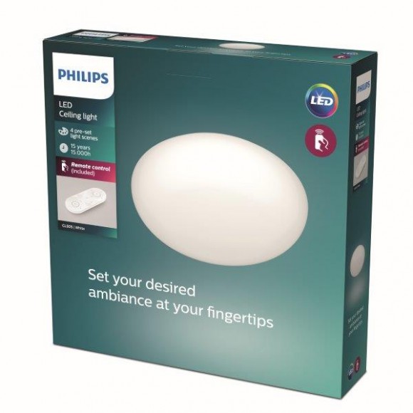 Philips CL505 LED mennyezeti lámpa Toba 23W|2700-6500K - SceneSwitch funkció; távirányító