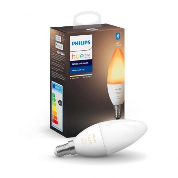 Philips Hue 8718699726294 1x LED izzó 1x5,2W | E14 | 470lm | 2200 - 6500K - Bluetooth, White Ambiance