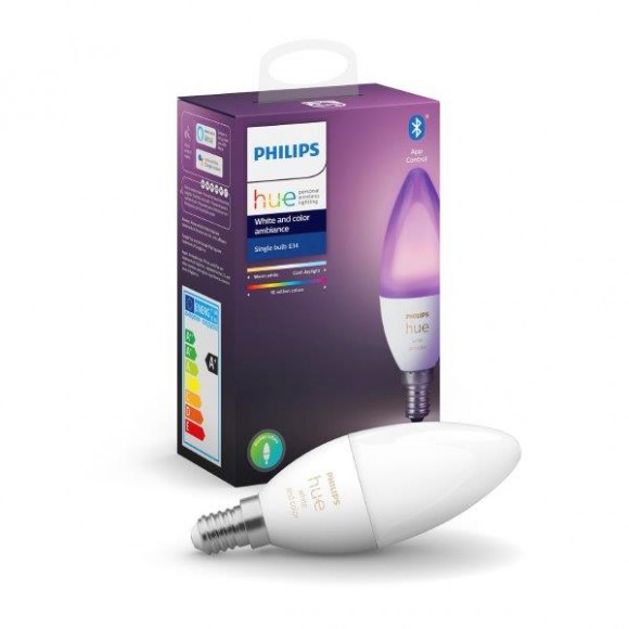 Philips Hue 8718699726317 1x LED izzó 1x5,3W | E14 | 470lm | 2200 - 6500K - RGB, Bluetooth, White and Color Ambiance