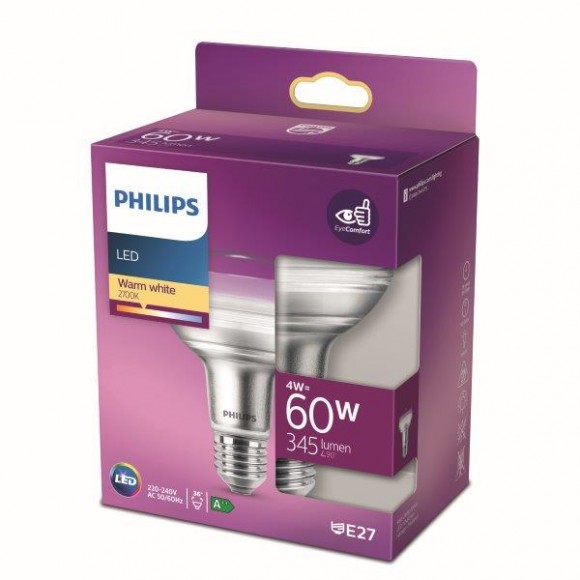 Philips 8718699773854 LED izzó 1x4W | E27 | 345lm |