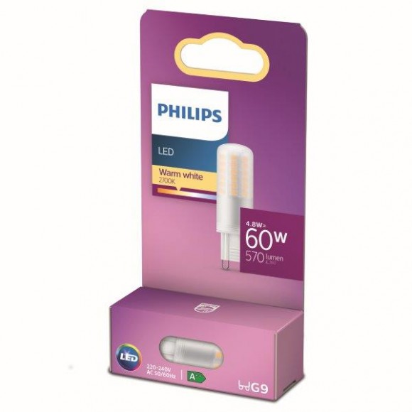 Philips 8718699774073 LED izzó Kapsle 1x4,8W | G9 | 570lm | 2700K - melegfehér