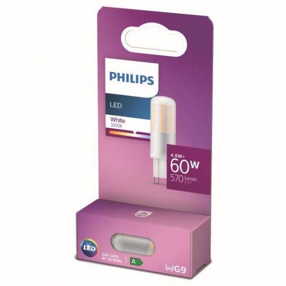Philips 8718699775872 LED izzó kapszula 1x4,8W | G9 | 570lm | 3000K - fehér