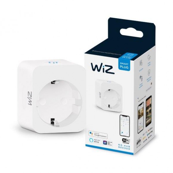 WiZ 8718699789343 intelligens aljzat Smart Plug földelőcsap nélkül