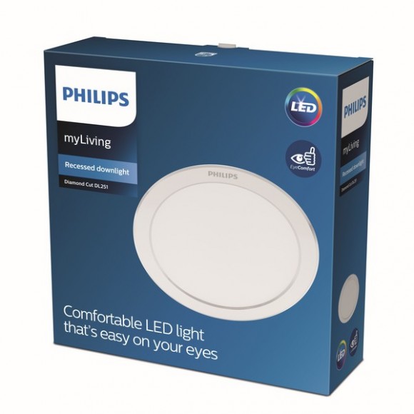 Philips 8719514250185 LED süllyeszthető spotlámpa  Diamond cut 1x17W | 1600lm | 4000K - EyeComfort, fehér