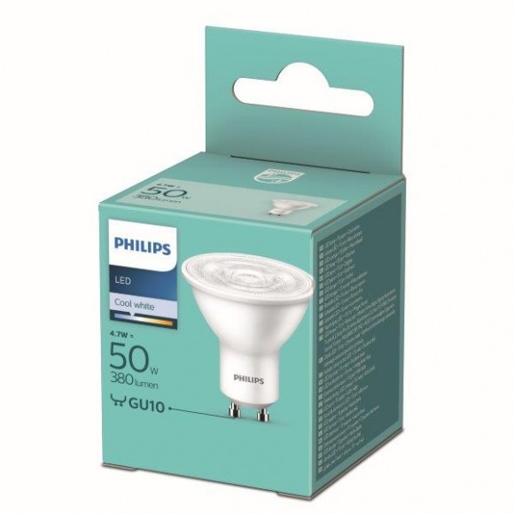 Philips 8719514257528 LED izzó 1x4,7W-50W | GU10 | 430lm | 4000K - fehér