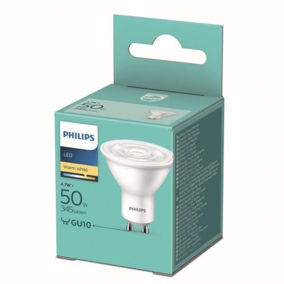 Philips 8719514257542 LED izzó 1x4,7W-50W | GU10 | 400lm | 2700K - fehér