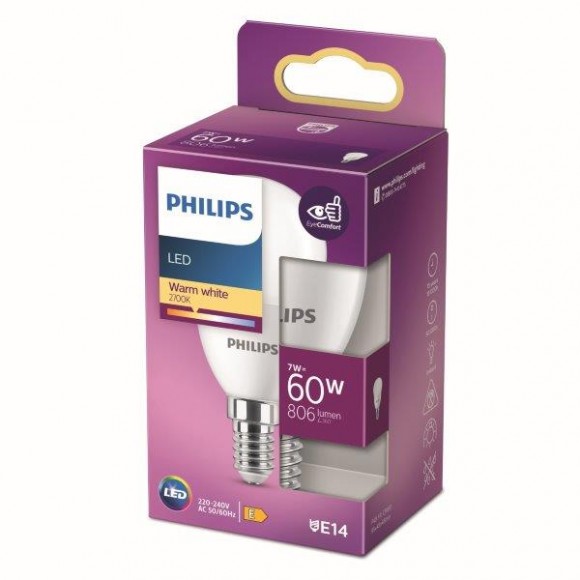 Philips 8719514309647 LED izzó 7W/60W | 806lm | 2700K | P48