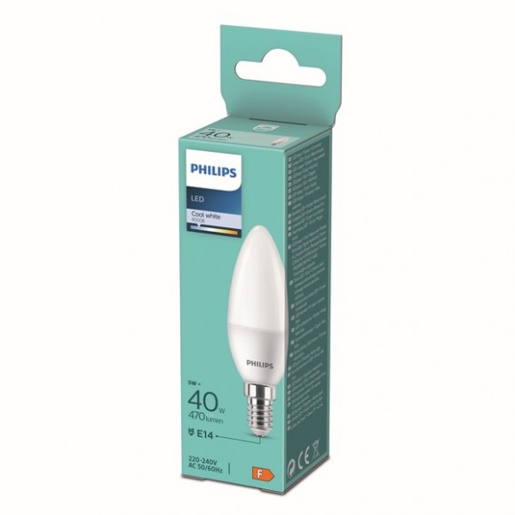 Philips 8719514313323 LED izzó 1x5W/40W | E14 | 470lm | B35 | 4000K