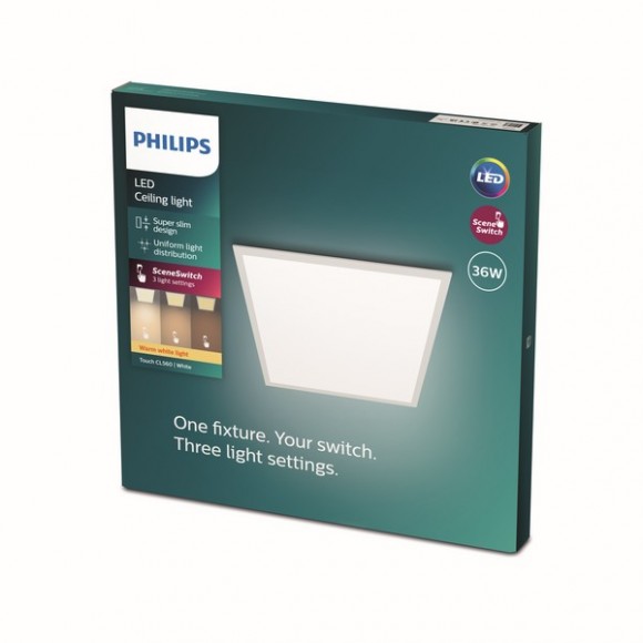 Philips 8719514326682 LED mennyezeti panellámpa Super Slim 1x36W | 3200lm | 2700K - EyeComfort, fehér
