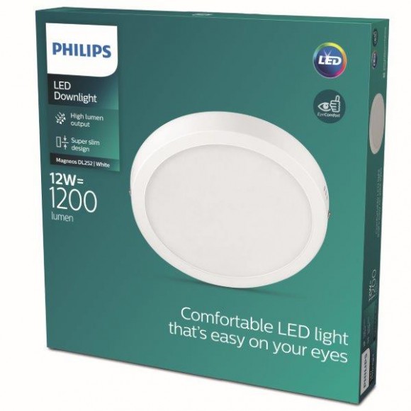 Philips 8719514328679 LED mennyezeti lámpa Magneos Slim 1x12W | 1200lm | 2700K - EyeComfort, fehér