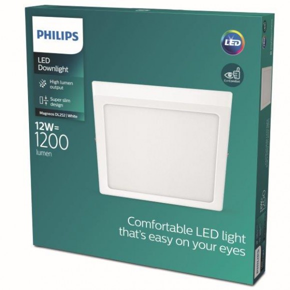 Philips 8719514328716 LED mennyezeti lámpa Magneos Slim 1x12W | 1150lm | 2700K - EyeComfort, fehér