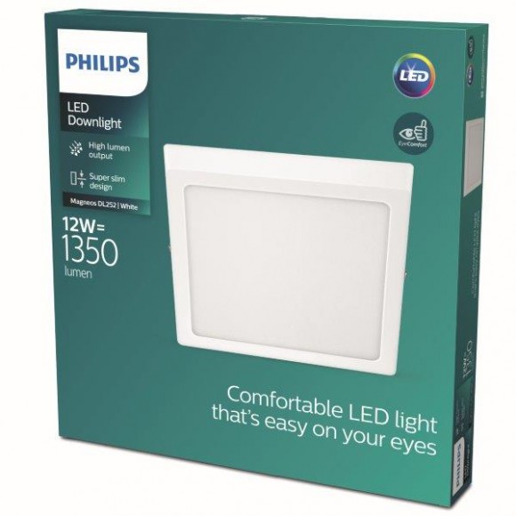 Philips 8719514328860 LED mennyezeti lámpa Magneos Slim 1x12W | 1350lm | 4000K - EyeComfort, fehér