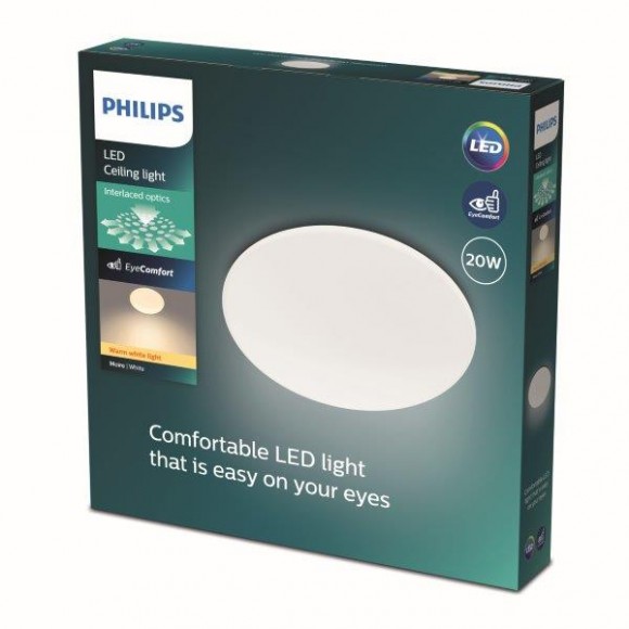 Philips 8719514335110 LED mennyezeti lámpa Moire CL200 1x20W | 2000lm | 2700K - fehér