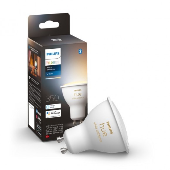 Philips Hue 8719514339903 LED izzó 1x5W | GU10 | 250-350lm | 2200-6500K - Bluetooth, szabályozható, White Ambiance