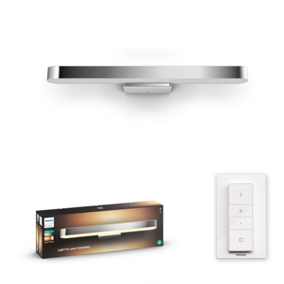 Philips Hue 8719514340831 LED fürdőszobai lámpa tükör fölé Adore 1x25W | 2900lm | 2200-6500K | IP44 - szabályozható, Bluetooth, távirányító, White Ambiance, króm