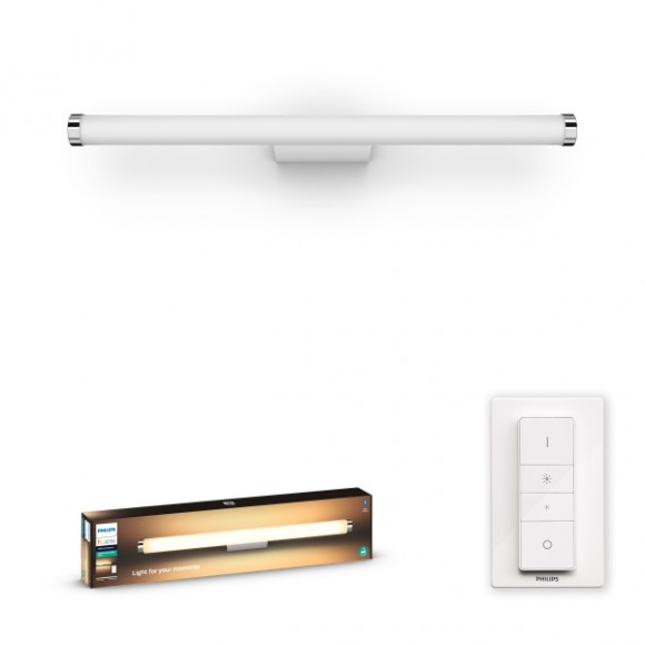 Philips Hue 8719514340930 LED fürdőszobai lámpa tükör fölé Adore 1x20W | 1620lm | 2200-6500K | IP44 - szabályozható, Bluetooth, távirányító, White Ambiance, fehér