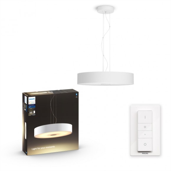 Philips Hue 8719514341319 LED mennyezeti függőlámpa Fair 1x25W | 2900lm | 2200-6500K - Bluetooth, szabályozható, távirányító, White Ambiance, fehér