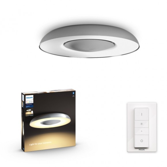 Philips Hue 8719514341333 LED mennyezeti lámpa Still 1x32W | 2400lm | 2200-6500K - White Ambience, szabályozható, távirányító, Bluetooth, szürke