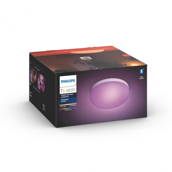 Philips Hue 8719514343504 LED mennyezeti lámpa Flourish 1x32W | 2400lm | 2200-6500K - White and Color Ambiance, szabályozható, Bluetooth, króm