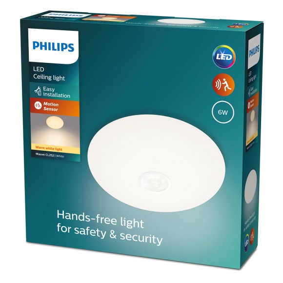 Philips 8719514431805 LED mennyezeti lámpa Mályva 1x6W | 600lm | 2700K - fehér