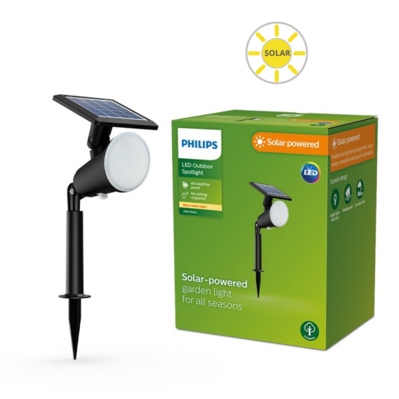 Philips 8720169269132 LED napelemes kültéri leszúrható lámpa Jivix | 1,4W integrált LED forrás | 150lm | 2700K