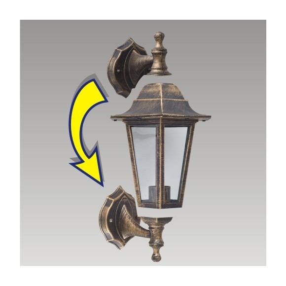 Prezent 3081 kerti fali lámpa Capri 1x60W | E27 | IP44 - kétoldali, barna patina