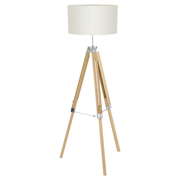Eglo VINTAGE 94324 Állólámpa LANTADA bézsszínű / fa E27 1x60W