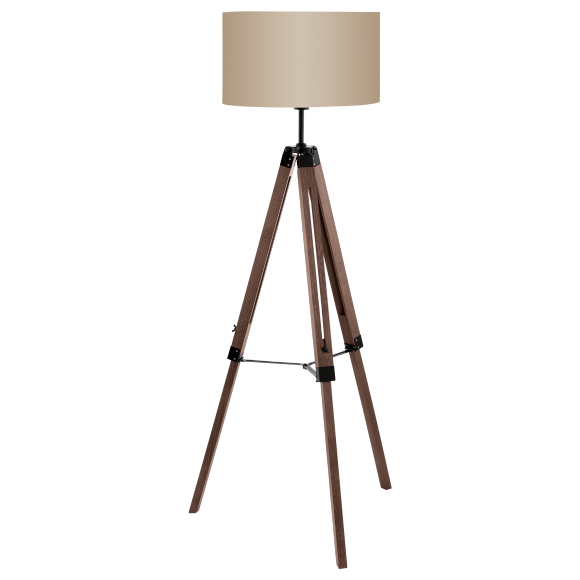 Eglo VINTAGE 94326 Állólámpa LANTADA teveszínű / diófa E27 1x60W