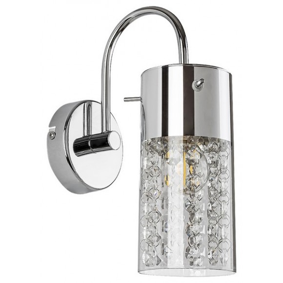 Rabalux 2194 fürdőszobai fali lámpa Niagara 1x40W | E14 | IP44 - átlátszó, krómozott