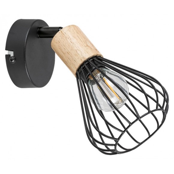 Rabalux 3147 fali lámpa Farfelle 1x25W | E14 - natúr, fekete