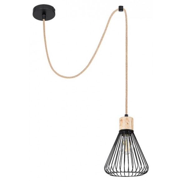 Rabalux 3148 mennyezeti függőlámpa Farfalle 1x40W | E27 - natúr, fekete