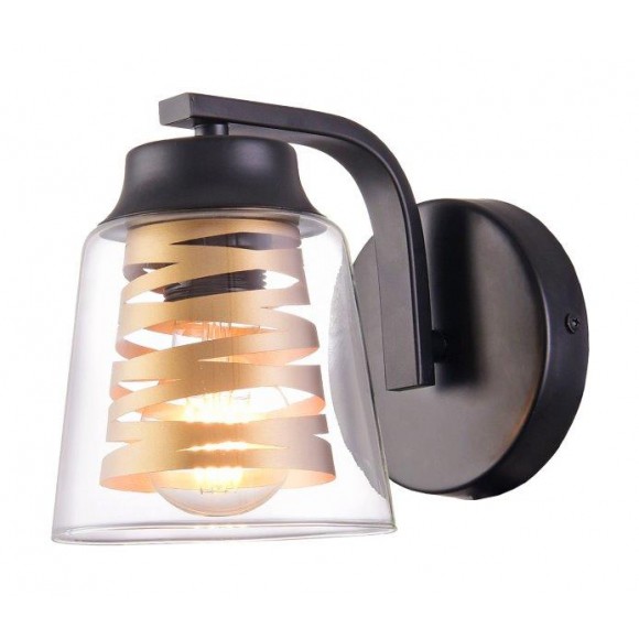 Rabalux 3542 fali lámpa Zenaida 1x60W | E27 - fekete, arany