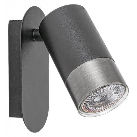 Rabalux 5069 fali lámpa Zircon 1x5W | GU10 - fekete, ezüst