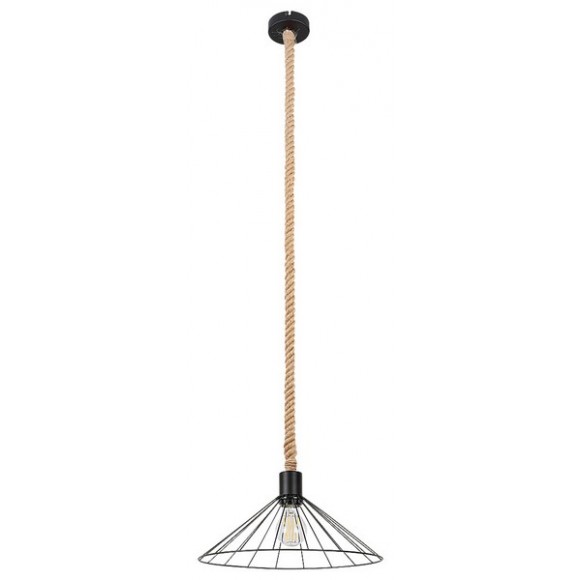 Rabalux 5271 mennyezeti függőlámpa Daryl 1x40W | E27 - natúr, fekete