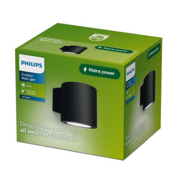 Philips 8721103104915 kültéri fali lámpa Fylx  GU10 | fekete