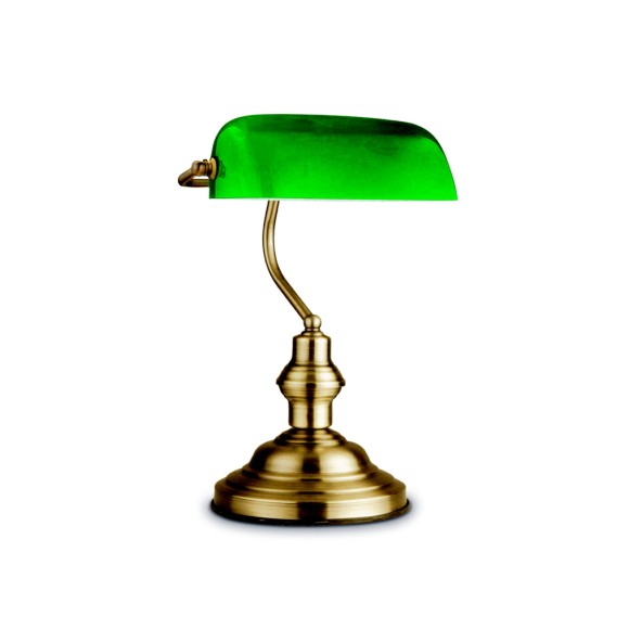 Globo 24934 asztali lámpa Antik 1x60W | E27 - sárgaréz, zöld
